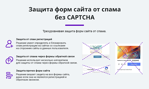 Защита форм сайта от спама без CAPTCHA (капча, Google reCaptcha, Yandex SmartCaptcha)
