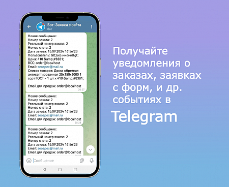 Telegram уведомления о событиях